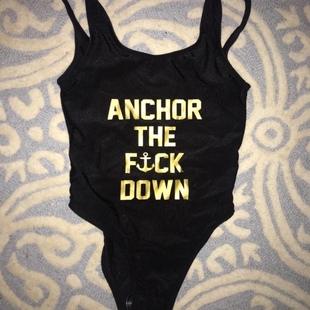 Anchor the F*** Down Black One piece